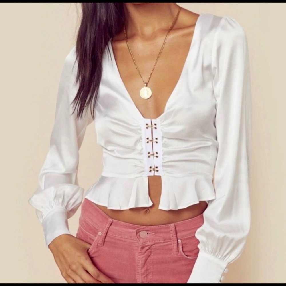 For Love & Lemons Isabella Rouched top